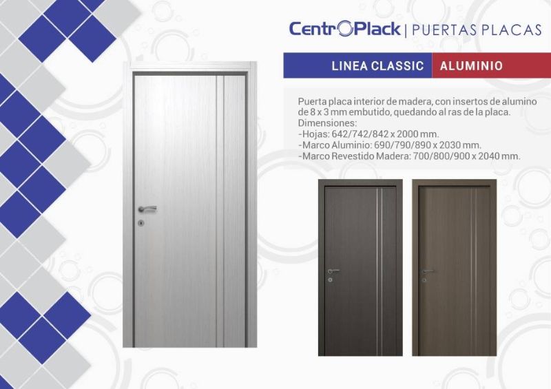 CentroPlack Puertas Placas - Línea Classic Aluminio